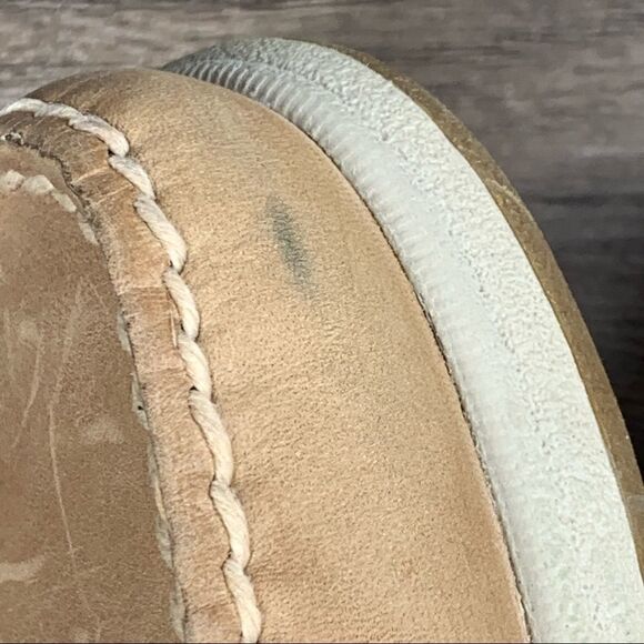Sperry Top-Sider “Intrepid” Women's Leather~Dot Linen/Gold~Boat Shoes~Size 7.5 - Picture 8 of 11